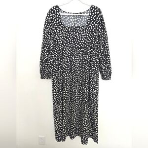 Who What Wear Polka Dot Maxi Dress With Pockets | Size Large